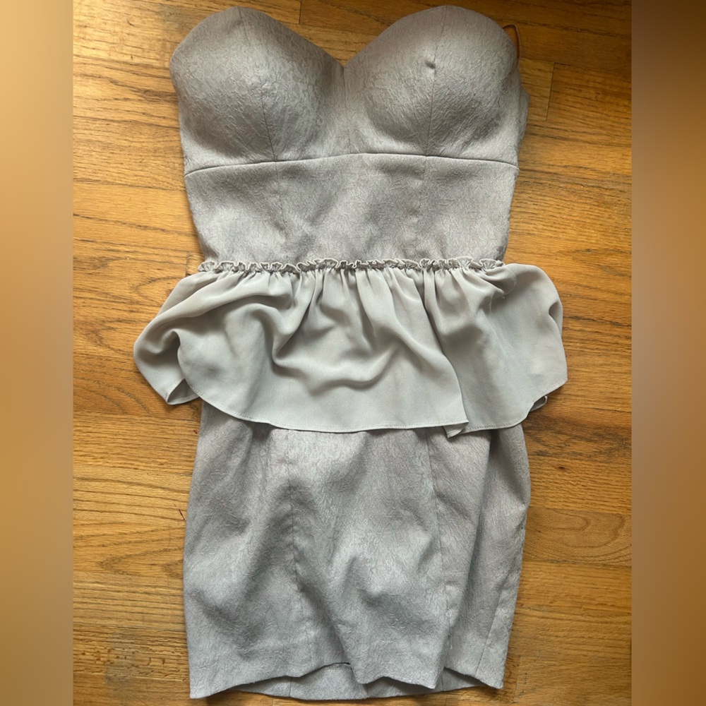 Guess Taupe Strapless Dress
